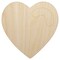 Heart with Swoop Unfinished Wood Shape Piece Cutout for DIY Craft Projects